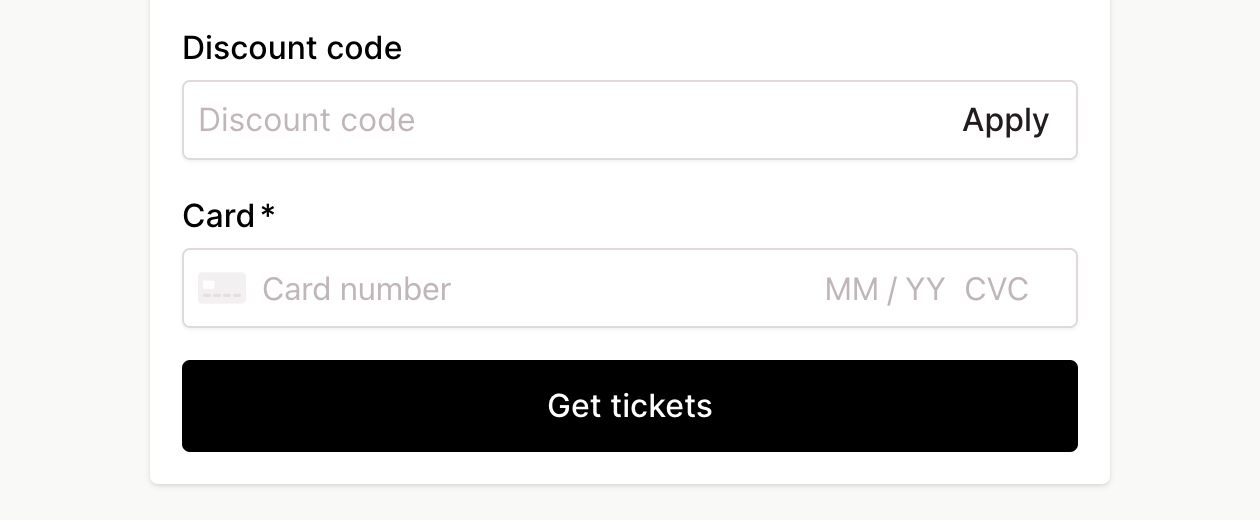 Add discount codes to your event page to incentize guests to buy more tickets 