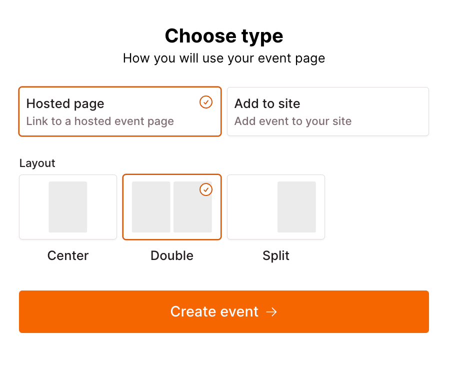 Checkout Page form enabling choose a page layout