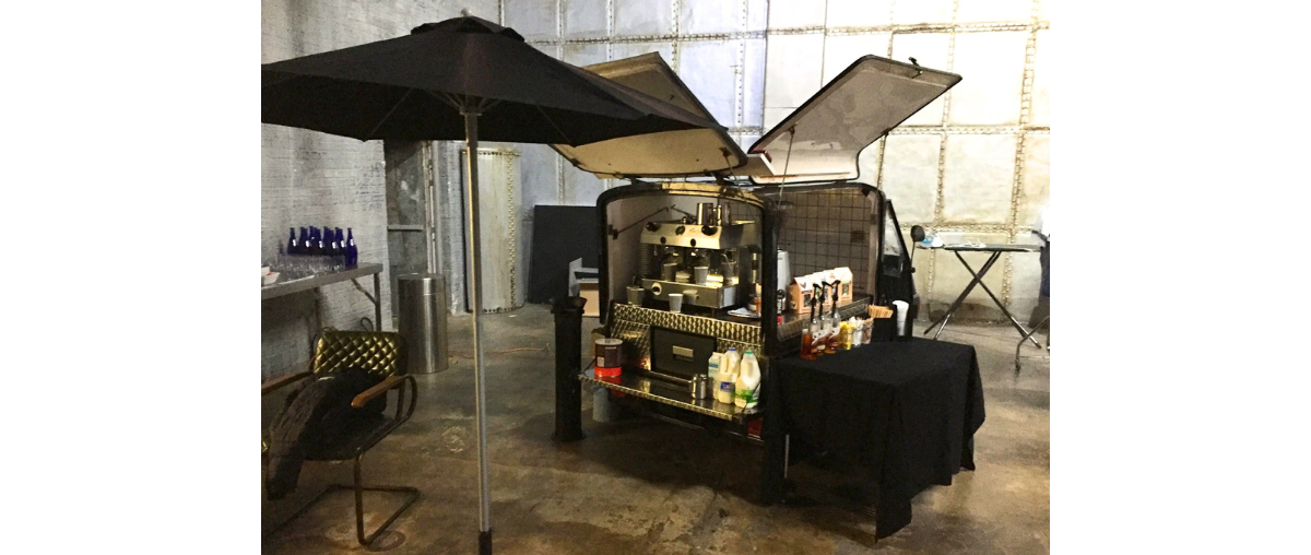 Mobile coffee bar for hire (photo from themobilecoffeebean.com)