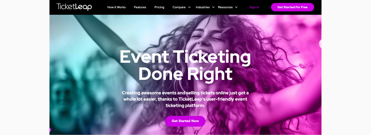 Ticketleap homepage