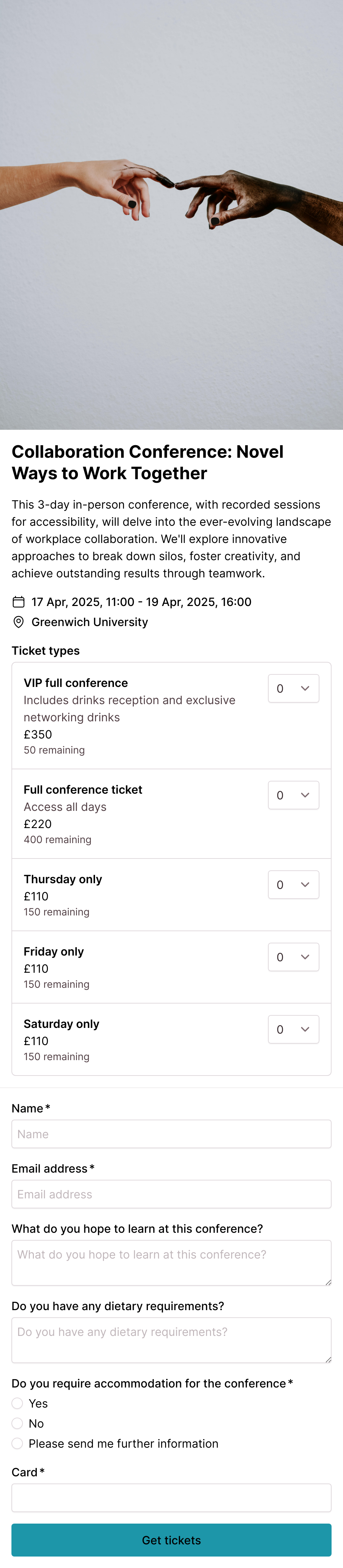 3 day conference event template