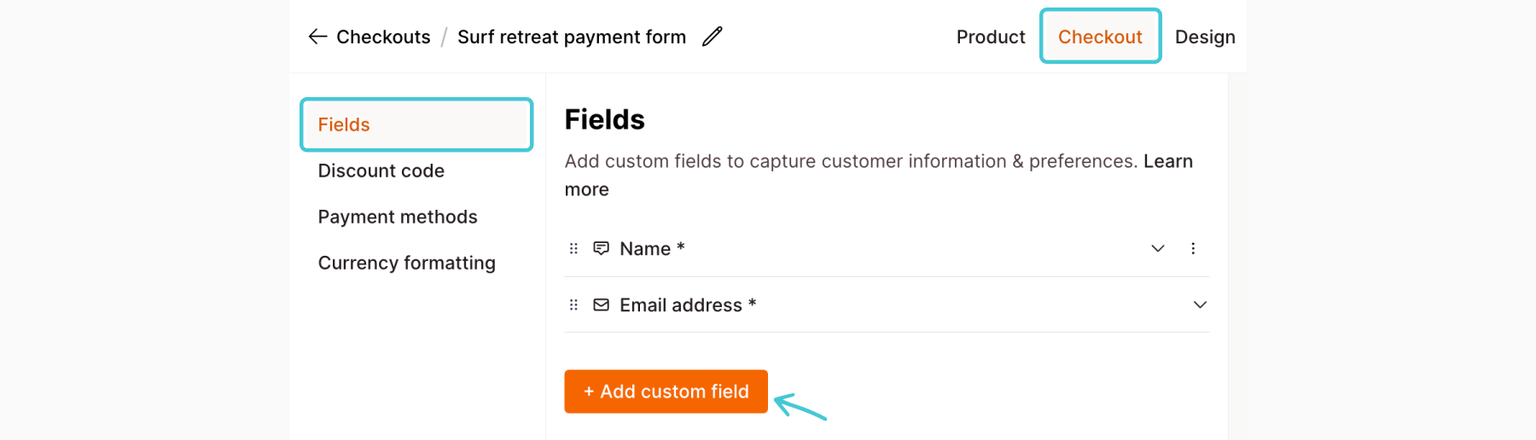 Add custom form fields (checkout form)