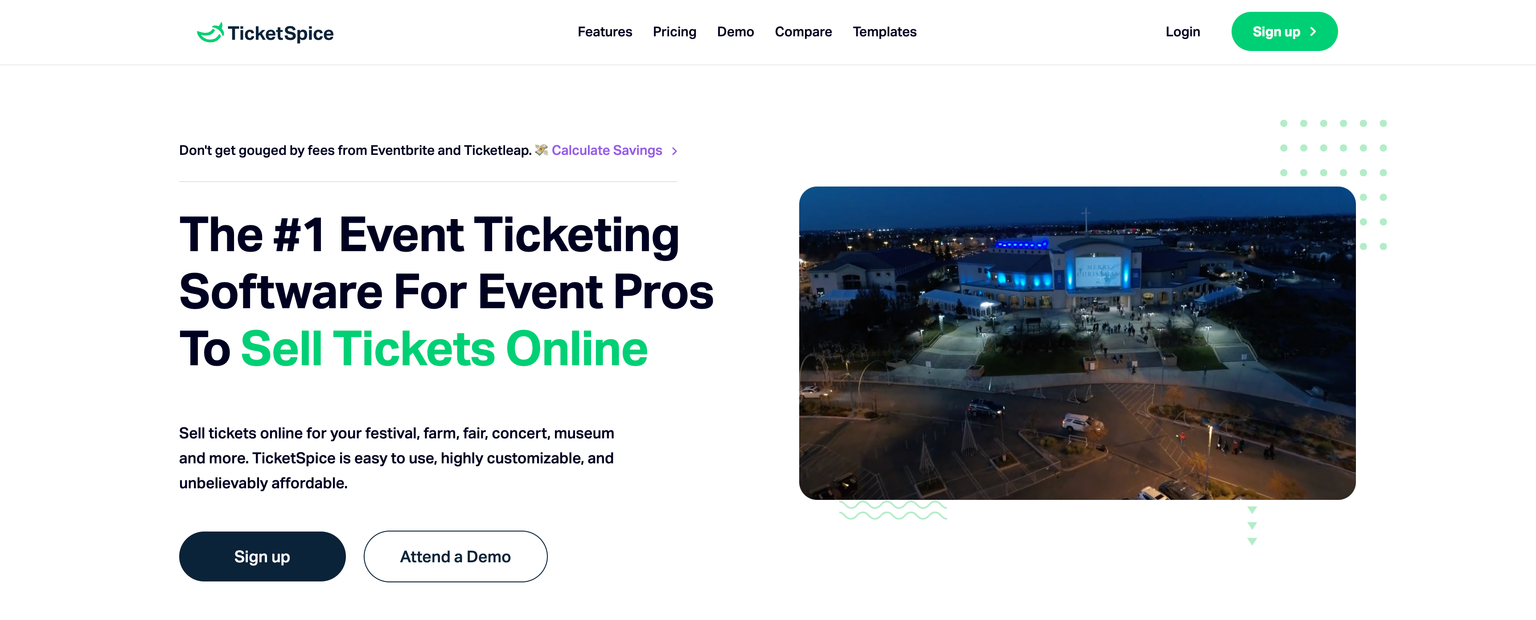 TicketSpice homepage