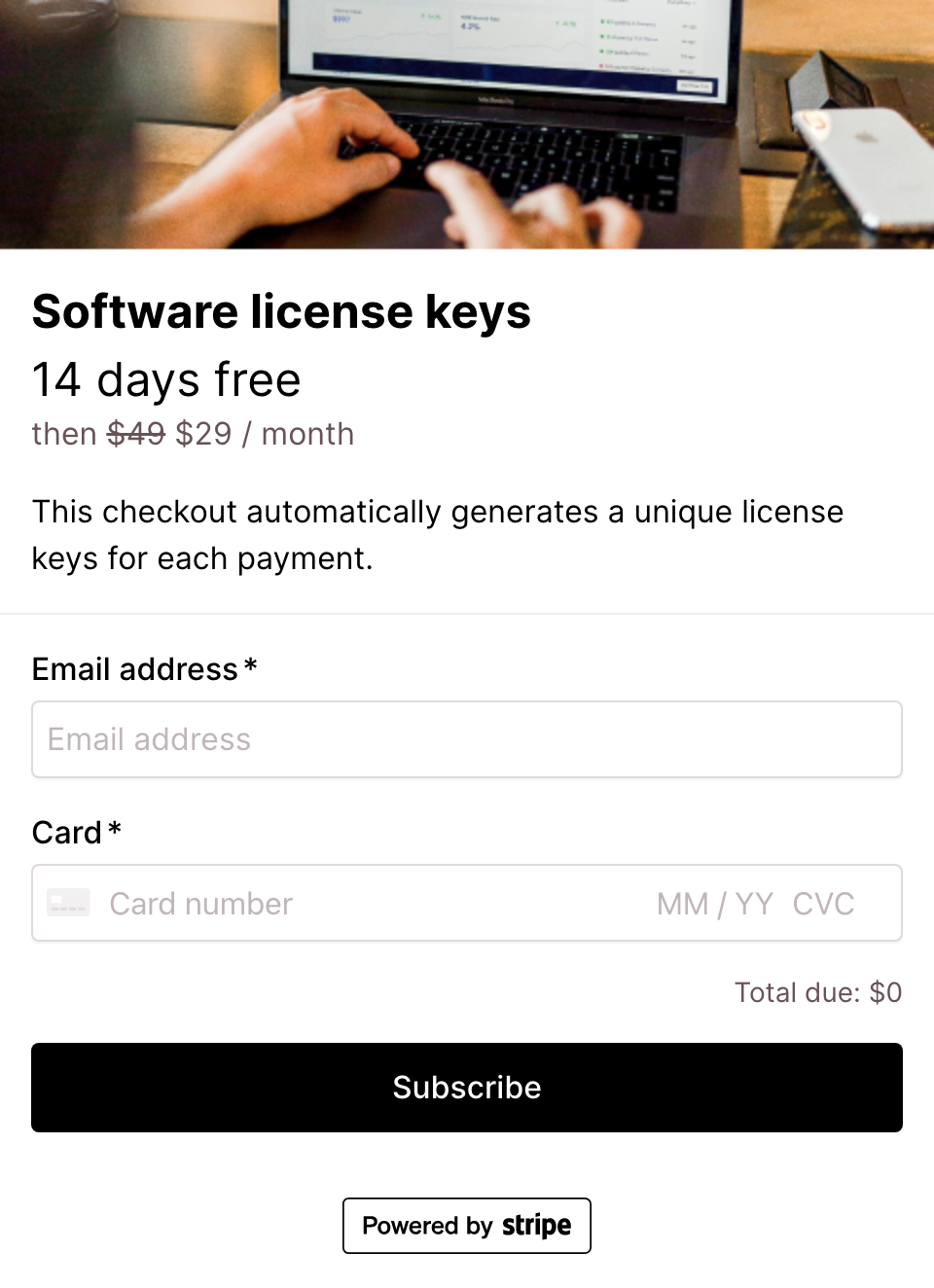Software license keys