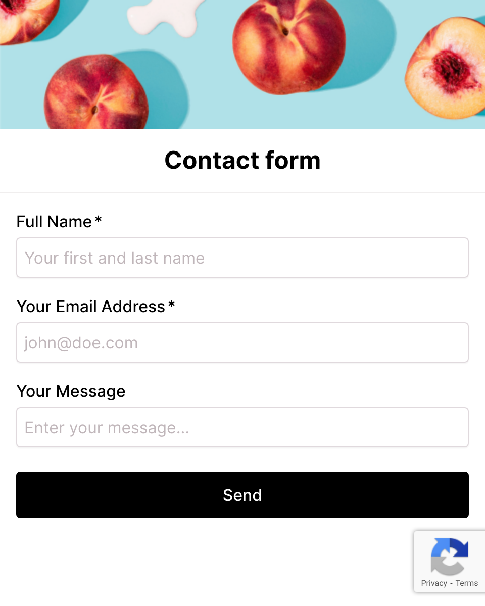 Contact form example