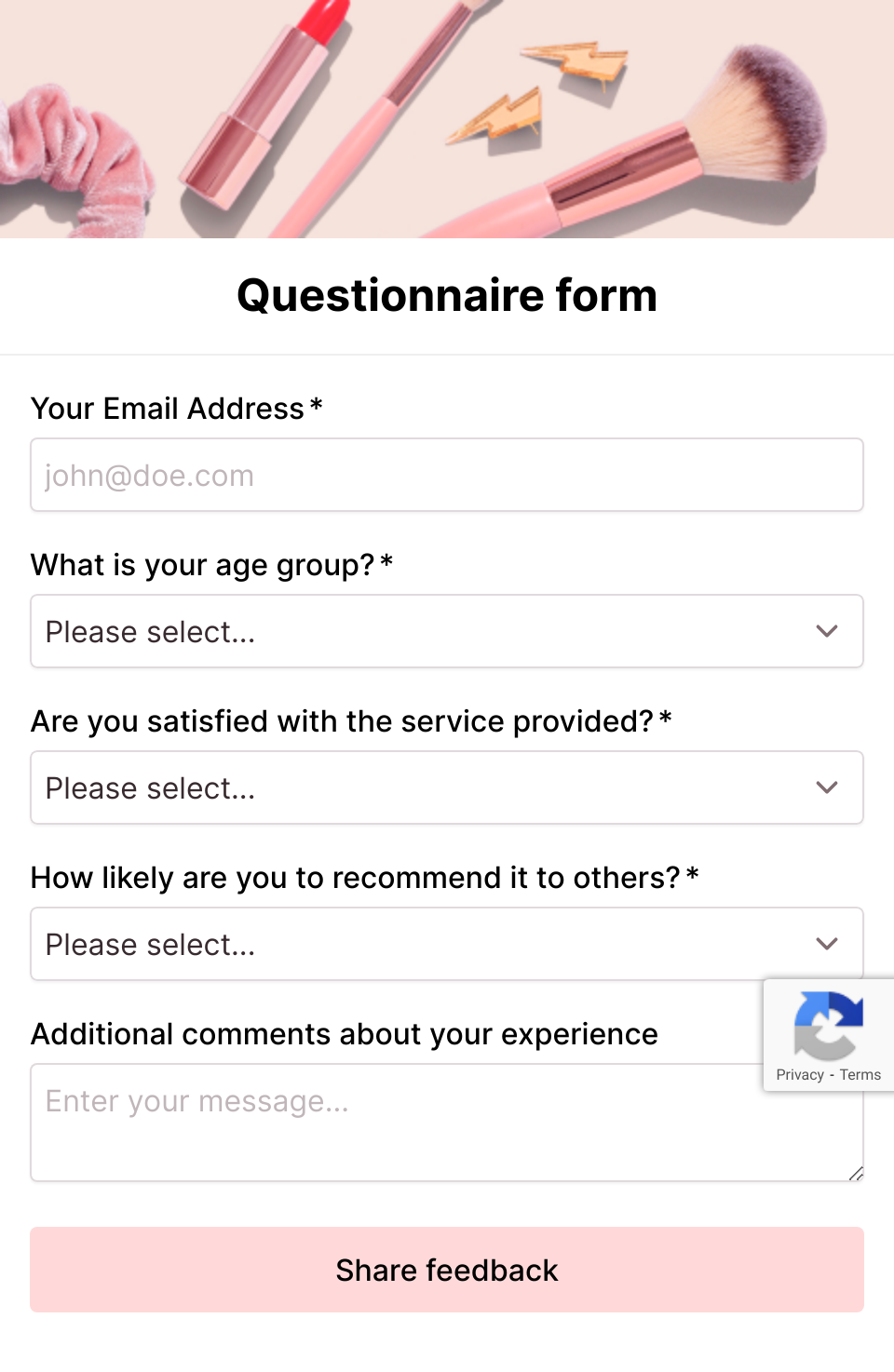 Questionnaire form