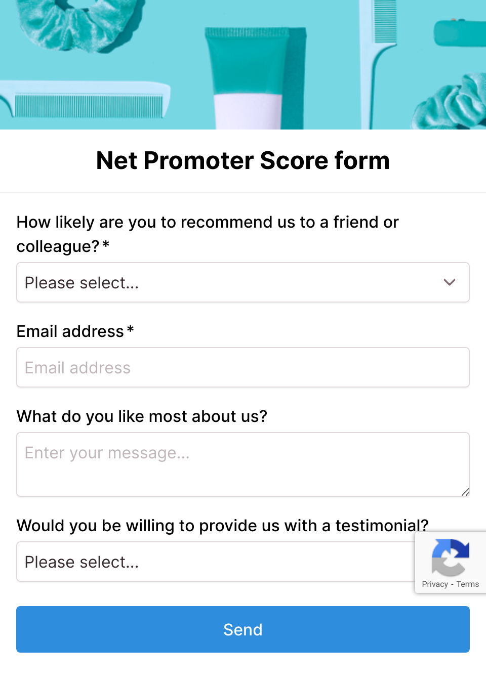 Net Promoter Score (NPS) form 
