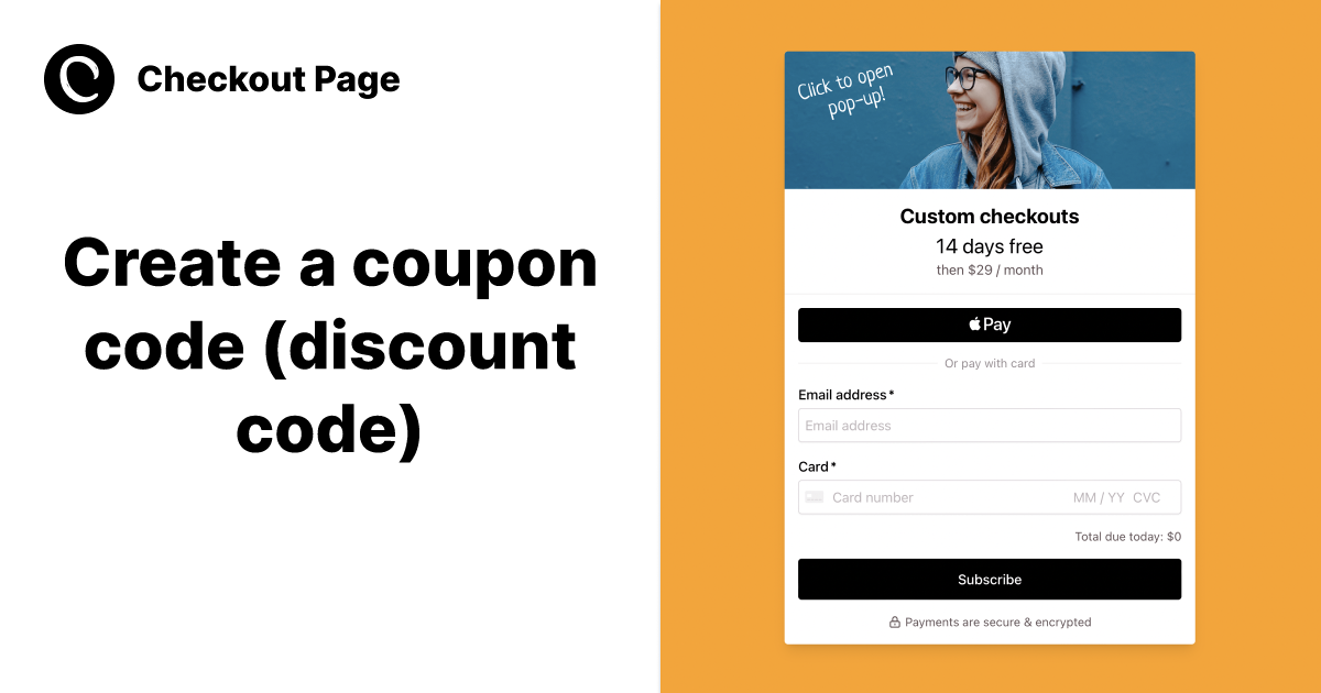 Create and use payment discount codes
