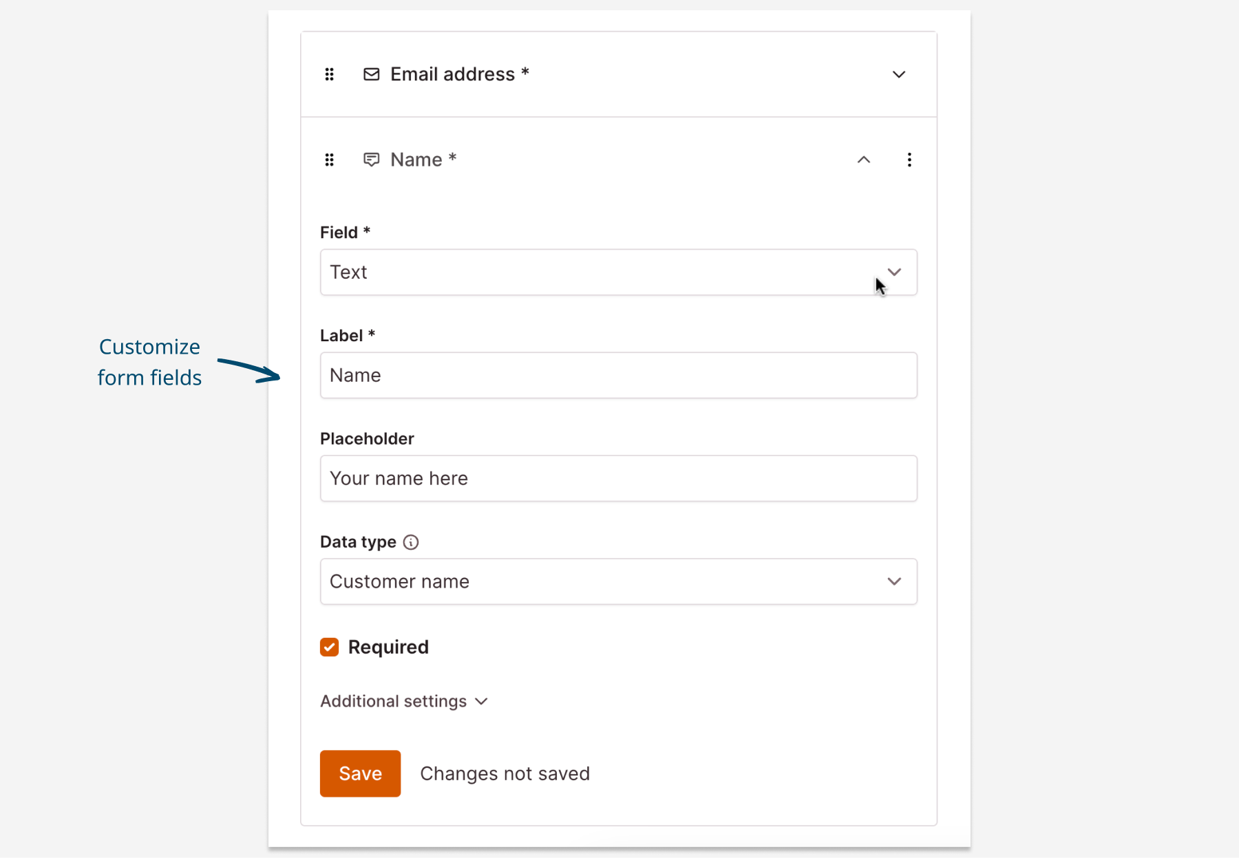 Add new custom form field | Checkout Page
