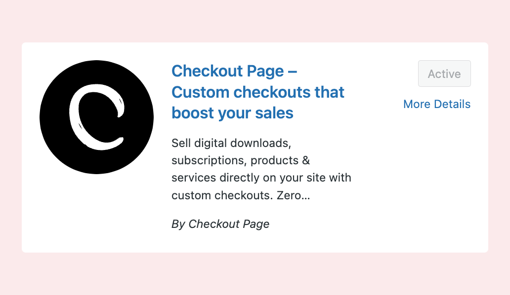 Checkout Page Plugin WordPress